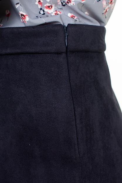 Юбка эко-замша  116/02/Темно-синий  фото 5