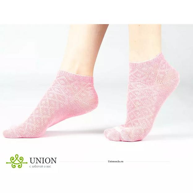 Носки Женские 10 пар нежное кружево «Розовый» ОПТ фото 1