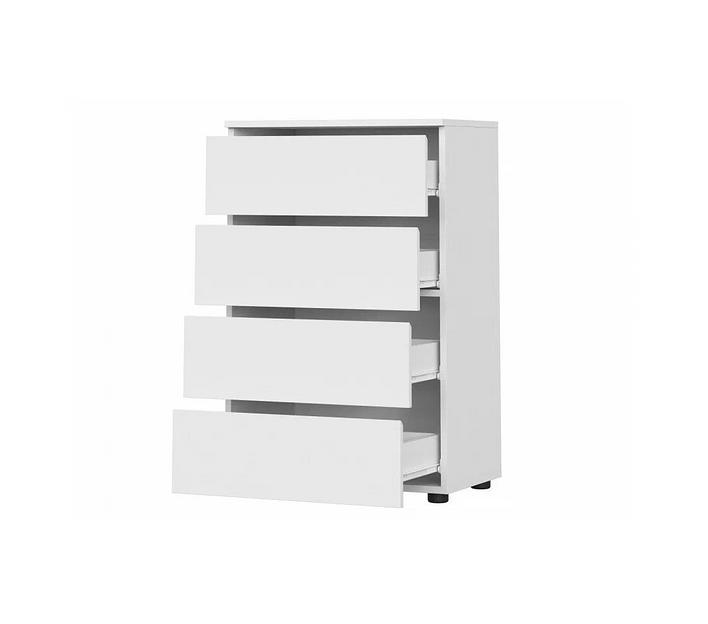 Комод «Токио» 4 ящика, белый текстурный фото 3