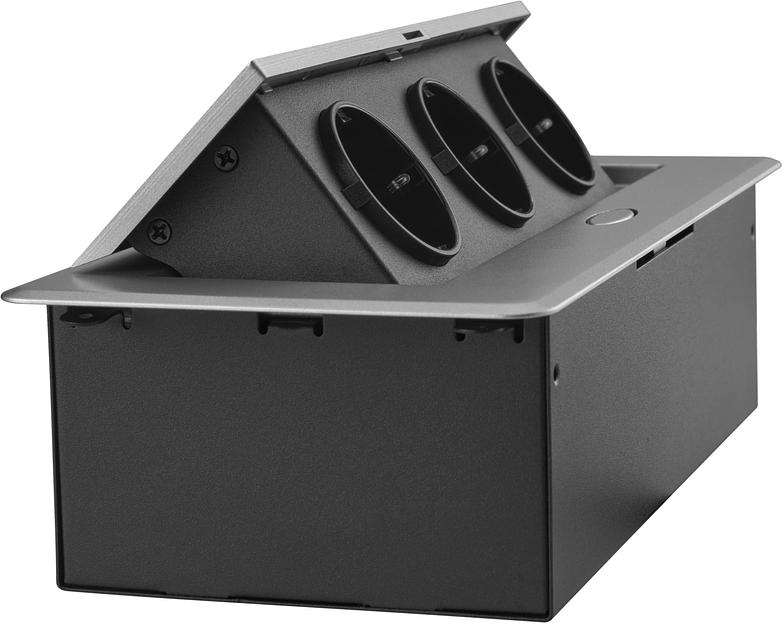 Розетка Cactus CS-SOCKET-EU3-GYBK для столешницы серый (уп.:1шт) фото 3