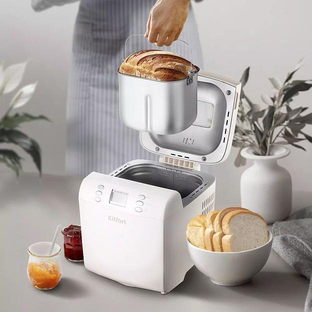Хлебопечь Kitfort КТ-311 550Вт белый фото 5