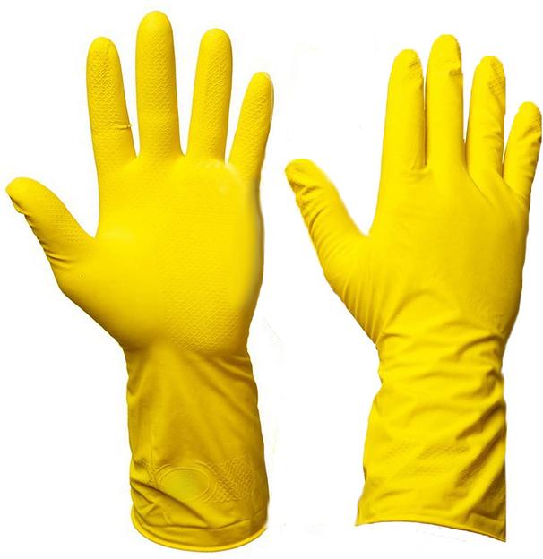 Перчатки латексные Лотос высший сорт с Х/Б напылением размер S фото 1