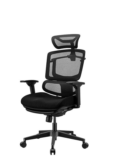 Премиум эргономичное кресло GTC Open Z с поддержкой для ног, черный фото 1