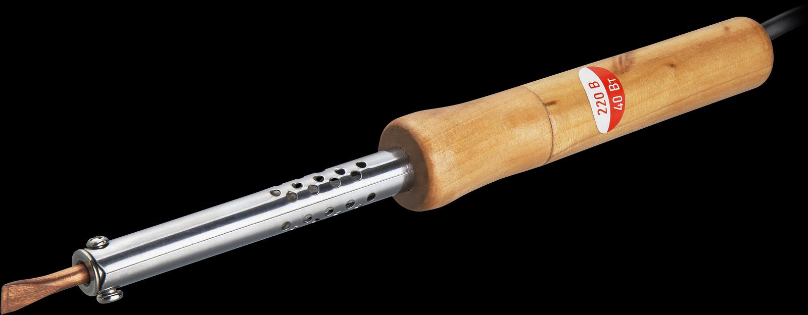 Паяльник ОНЛАЙТ 90 221 OSE-Pes06-40W-CP (дерево, клин прямой) фото 1