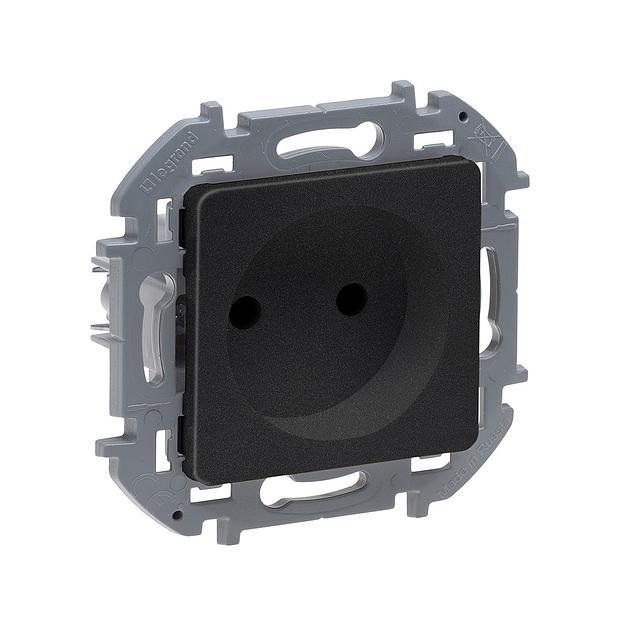 Розетка 2К 16 А 250 В Legrand Inspiria 673713 антрацит 673713 фото 1