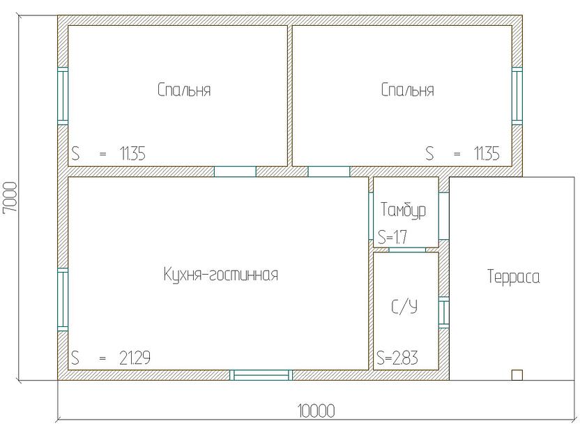 Проект дома ДБО-65-1 7x8 фото 5