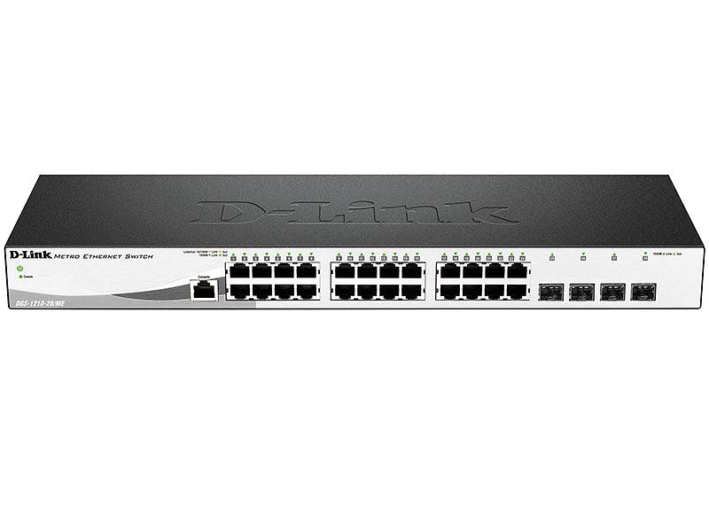 Коммутатор D-Link DGS-1210-28/ME/A2A, L2 Managed Switch with 24 10/100/1000Base-T ports and 4 1000Base-X SFP ports.16K Mac address, 802.3x Flow Control, 4K of 802.1Q VLAN, 802.1p Priority Queues, Traffic Segmen (DGS-1210-28/ME/A2A) фото 2