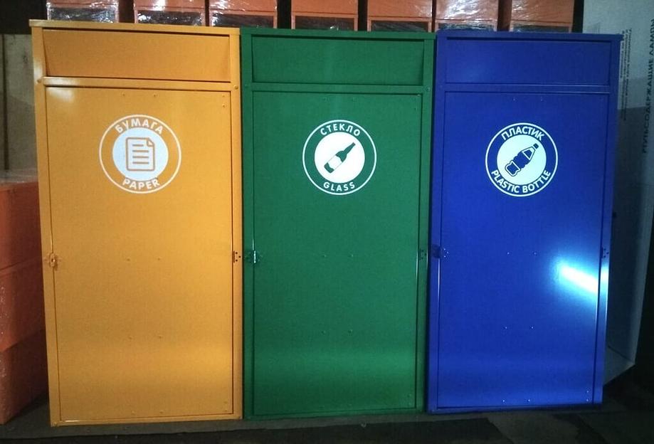 Мусорный контейнер для раздельного сбора мусора КРЛ СПАК 1 /алюминий/ фото 1