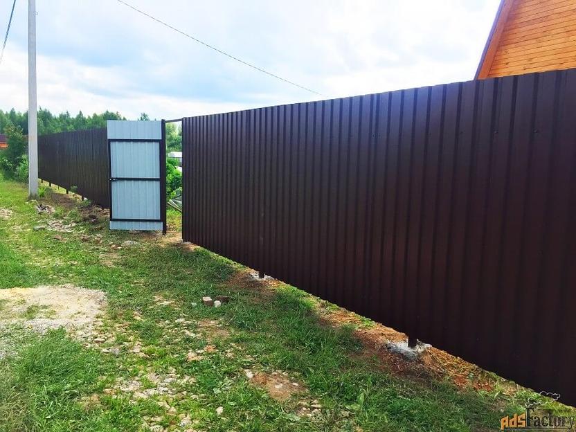 Заборы металлические фото 3