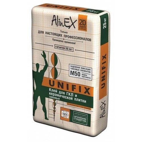 AlinEX Клей для ГКЛ «UNIFIX» (25 кг) фото 1
