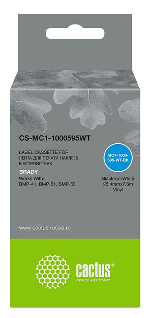 Картридж ленточный Cactus CS-MC1-1000595WT черный для Brady BMP-41/BMP-51/BMP-53-PC-Linked фото 1