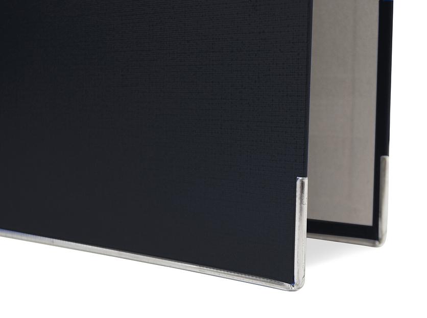 Папка-регистратор Silwerhof 355020-01 A4 50мм ПВХ/бумага черный мет.окант. сборная смен.карм. на кор. фото 2