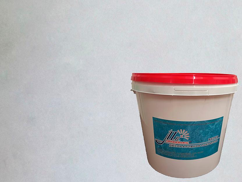 Тонкослойное декоративное покрытие Мраморикс™ велюр колерованный базовый белый 5 кг фото 1