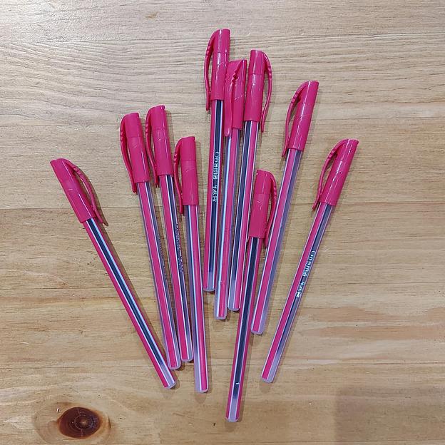 Ручка Синяя шариковая "Obama 148" OB-4458. Цвет корпуса — розовый ОПТ фото 1