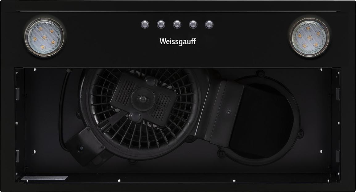 Вытяжка встраиваемая Weissgauff Alpha 45 PB BL черный управление: кнопочное (1 мотор) фото 2