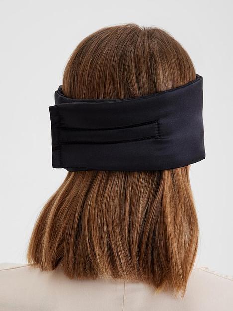 Шёлковая маска для сна Deep Sleep «Black Shine» ОПТ фото 7