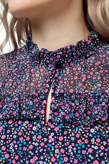 Блузка женская  4096-22/04/Розовый, голубой  фото 3