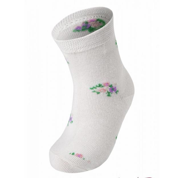 Носки гладкие с букетиком цветов, Опт фото 3