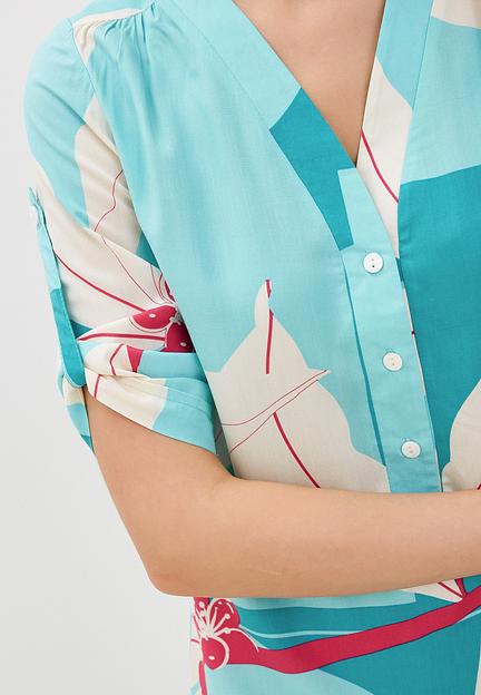 Повседневное платье бирюзовое Elit by Ter-Hakobyan опт фото 4