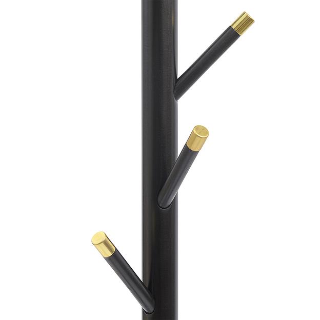 Вешалка напольная Bakken, 180 см, золотистый хром/черная фото 2