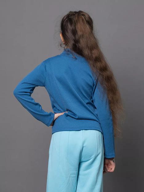 Водолазка школьная на девочку KristiKlo «Лапша» голубая ОПТ фото 4