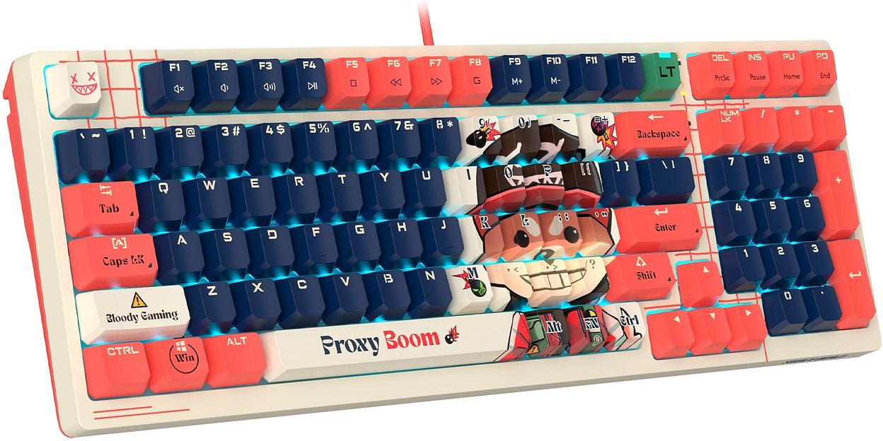 Клавиатура A4Tech Bloody AT98 Proxy Boom механическая бежевый/красный USB for gamer LED (AT98) фото 7