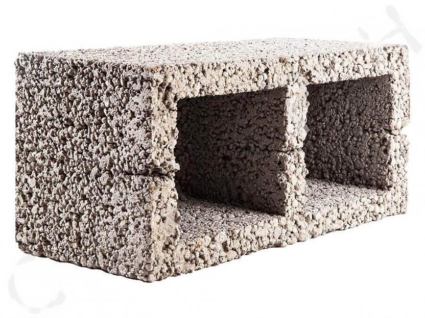 Блок керамзитобетонный 2-пустотный КСР-ПР-ПС-39-15-F50-700 фото 1