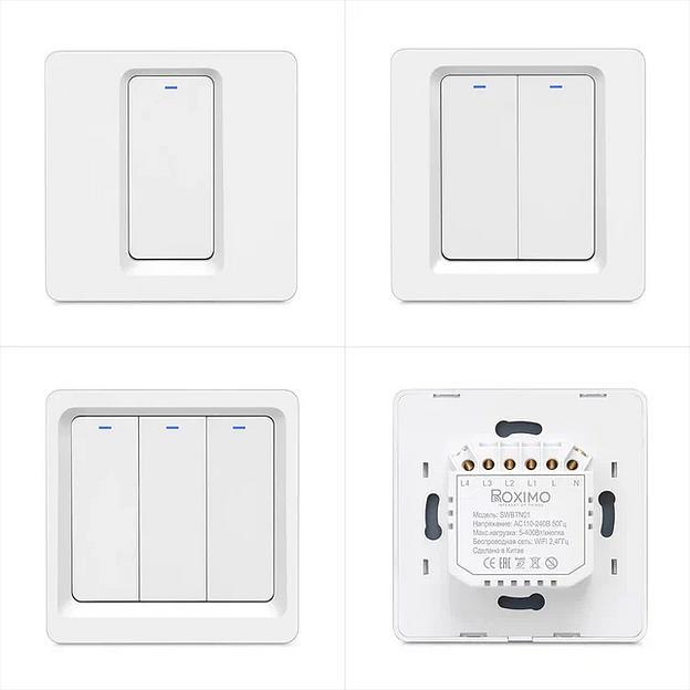 Умный Zigbee выключатель однокнопочный Roximo SZBTN01-1 ОПТ фото 3