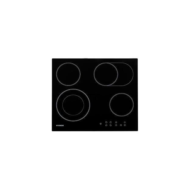Электрическая варочная поверхность Hyundai HHE 6670 BG, конфорок: 4 шт., стеклокерамика, независимая, черный фото 1