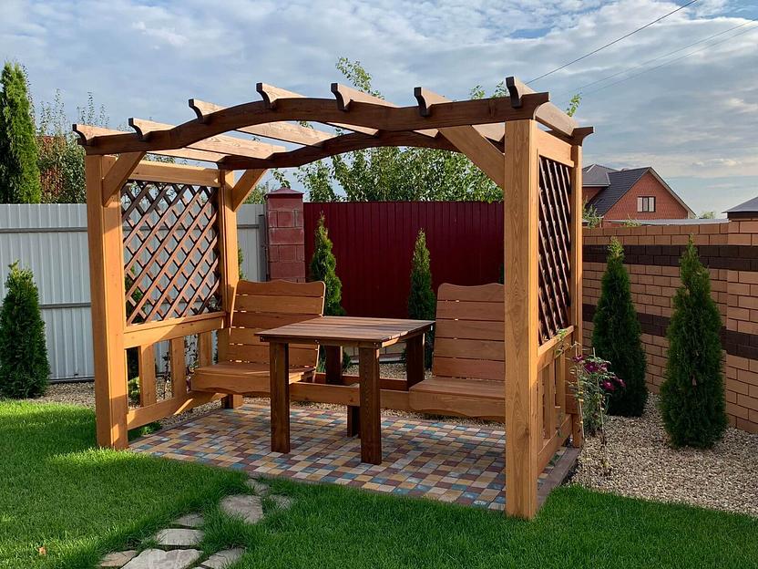 Изготовление и монтаж деревянных пергол фото 2