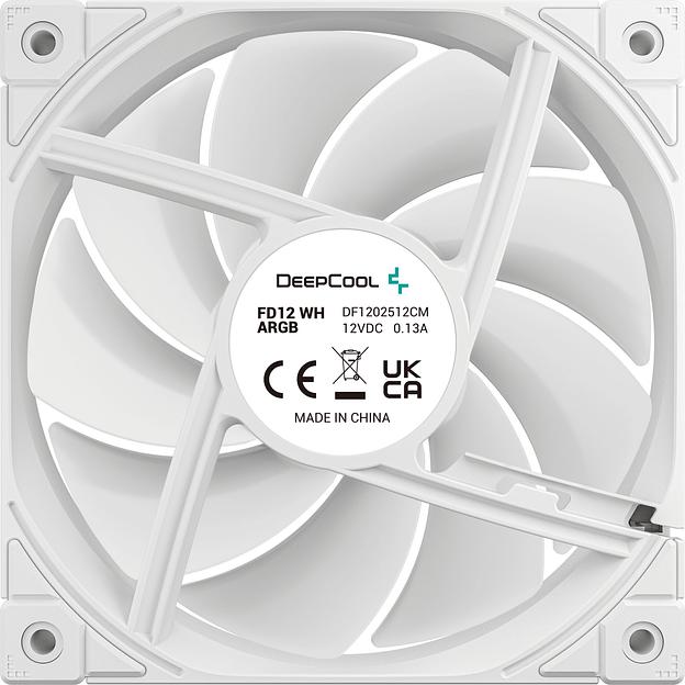 Вентилятор для корпуса Deepcool FD12 ARGB 120х120x25 белый 4-pin (упак.:3шт) (R-FD12-WHAPN3-G) Ret фото 6