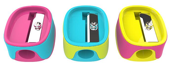 Точилка для карандашей ручная Deli ER00903 U-touch 1 отверстие пластик/резина ассорти туба фото 2