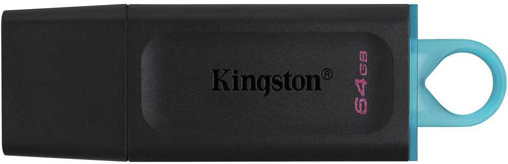 Флеш Диск Kingston 64Gb DataTraveler Exodia DTX/64GB USB3.1 черный/голубой фото 1