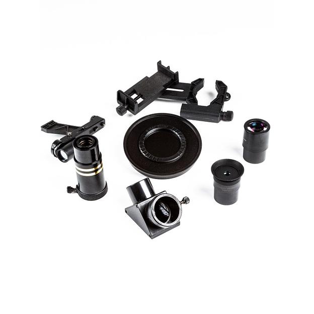 Praktica Телескоп Deneb 72/800, искатель red dot, адаптер для смартфона, стальная тренога, черный > фото 8