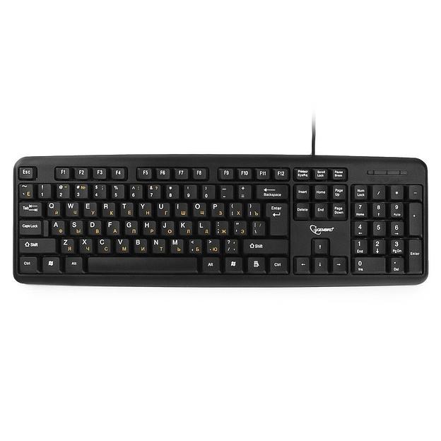 Клавиатура Gembird KB-8320U-BL, черный, USB, 104 клавиши фото 3
