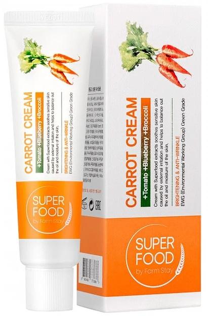 Питательный крем с маслом семян моркови FARM STAY Superfood Carrot Cream ОПТ фото 3