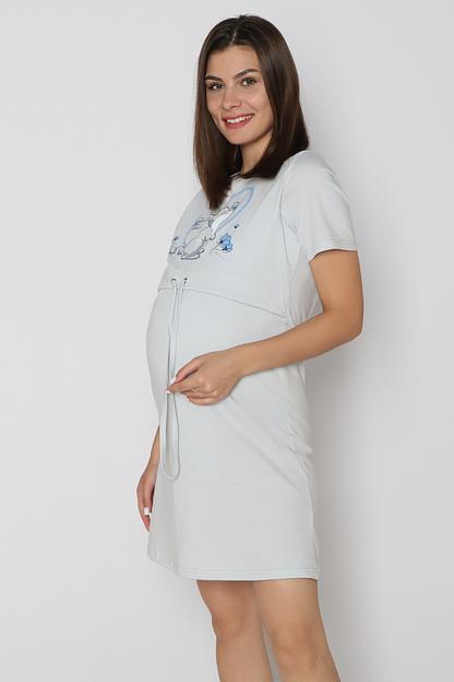 Комплект Style Magro для беременных и кормящих мам «Зайка», серо-синий, опт фото 5