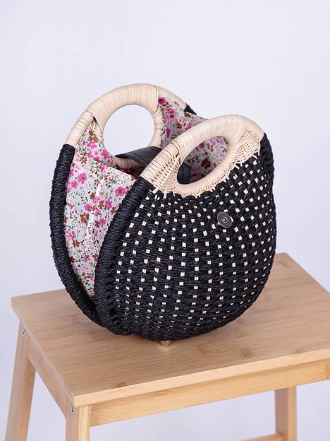 Верона сумка тоут, круглая солома ОПТ фото 1