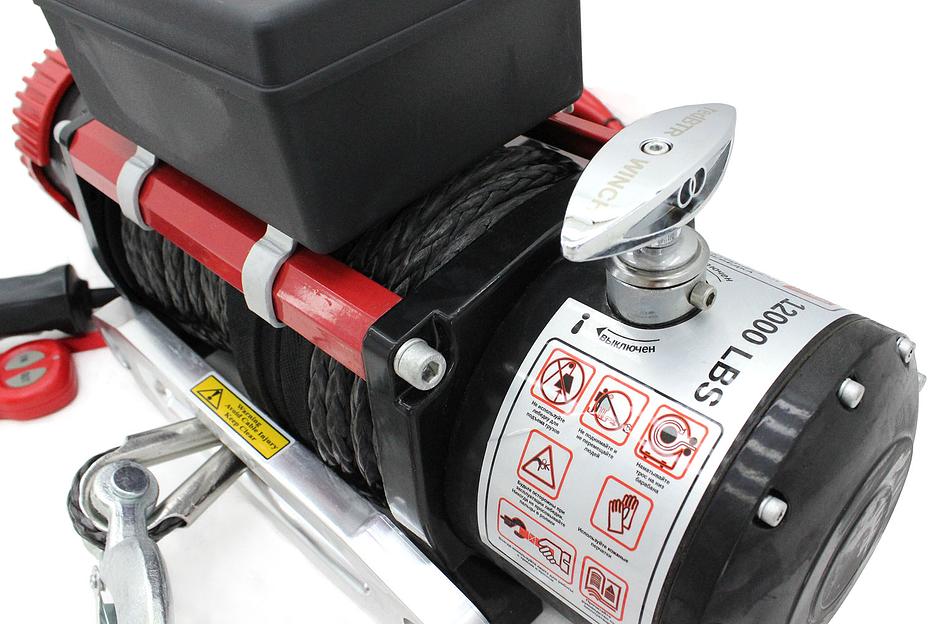 Лебедка автомобильная 12В 12000 lbs синтетика ОПТ фото 3