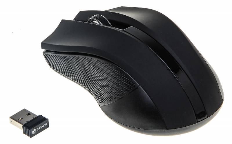 Мышь Оклик 615MW черный оптическая (1000dpi) беспроводная USB (2but) фото 1