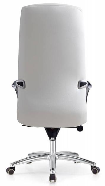 Кресло руководителя Бюрократ _DAO белый кожа с подголов. крестовина алюминий фото 4