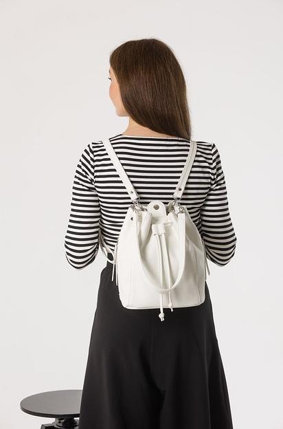 Рюкзак женский кожаный белый опт фото 4