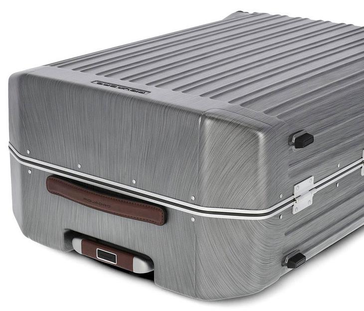 Чемодан Piquadro PQ LM (BV4427PQLM/NCU) 46x68x26.5см 69л. 4.68кг. поликарбонат/натур.кожа темно-серый фото 7