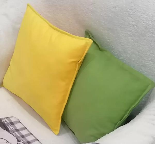 Декоративная подушка на диван 1 шт желтый цвет ОПТ фото 4