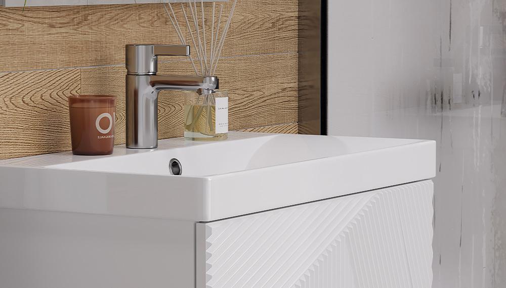 Тумба подвесная «EDGE» белая ОПТ фото 4