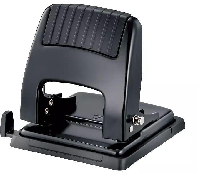 Дырокол Kw-Trio 09665BLACK макс.:30лист. металл черный отв.:2 с линейкой фото 1