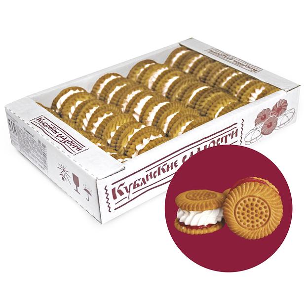Печенье сахарное глазированное с белковой прослойкой и джемом «Камила» 700 г. ОПТ фото 1