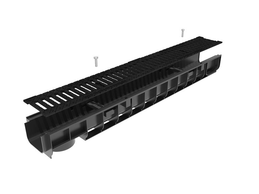 Лоток водоотводный пластиковый Gidrolica Standart ЛВ-10.14,5.13,5 фото 3