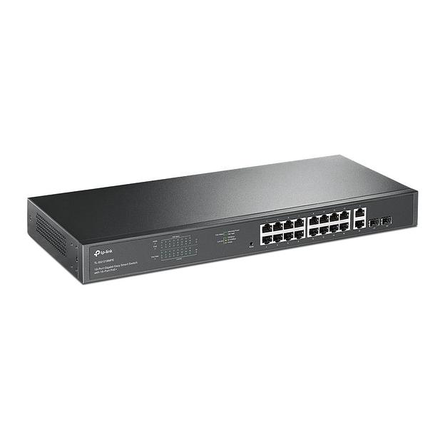 Коммутатор TP-Link JetStream TL-SG1218MPE 16G 2SFP 16PoE+ 192W управляемый фото 1
