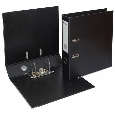 Папка-регистратор, А4, 70 мм, ПВХ/ПВХ, черный, Forpus фото 1